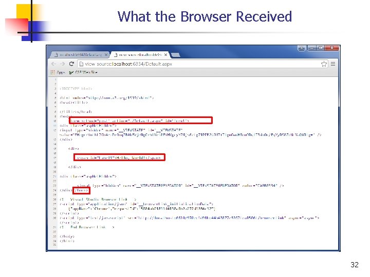 What the Browser Received 32 