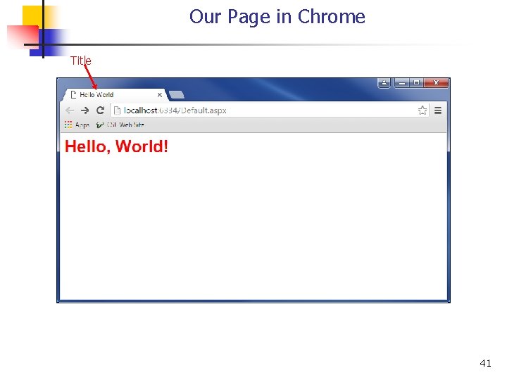 Our Page in Chrome Title 41 