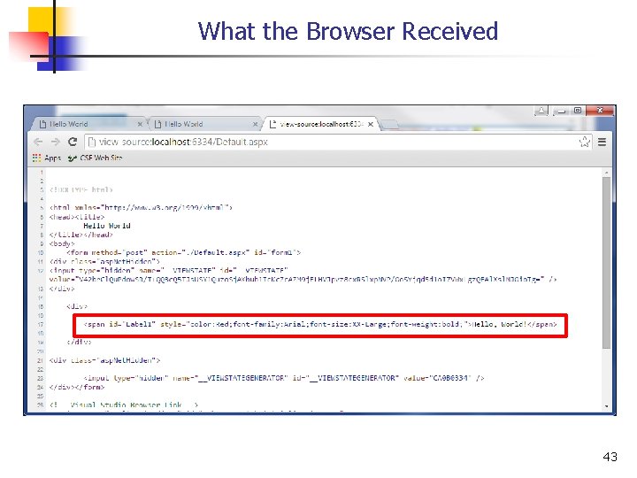 What the Browser Received 43 