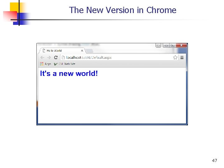 The New Version in Chrome 47 