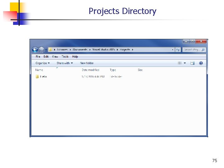 Projects Directory 75 