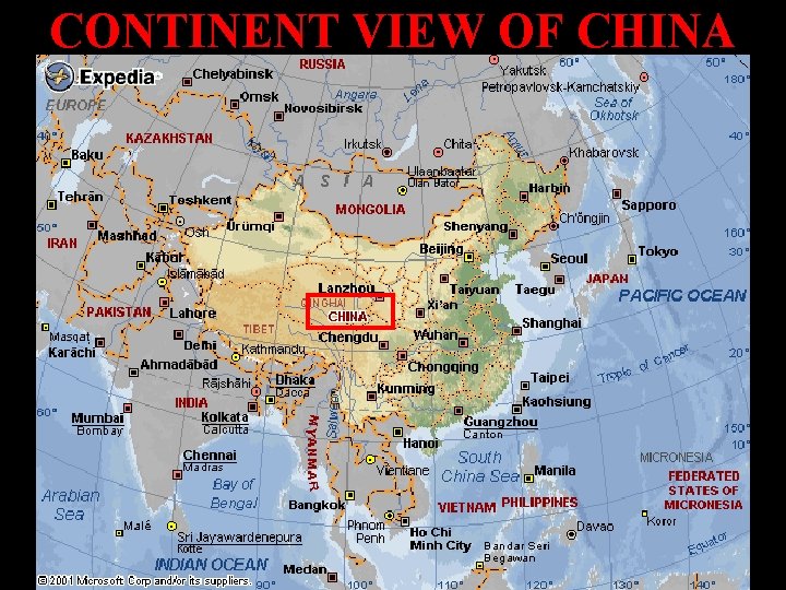 CONTINENT VIEW OF CHINA 