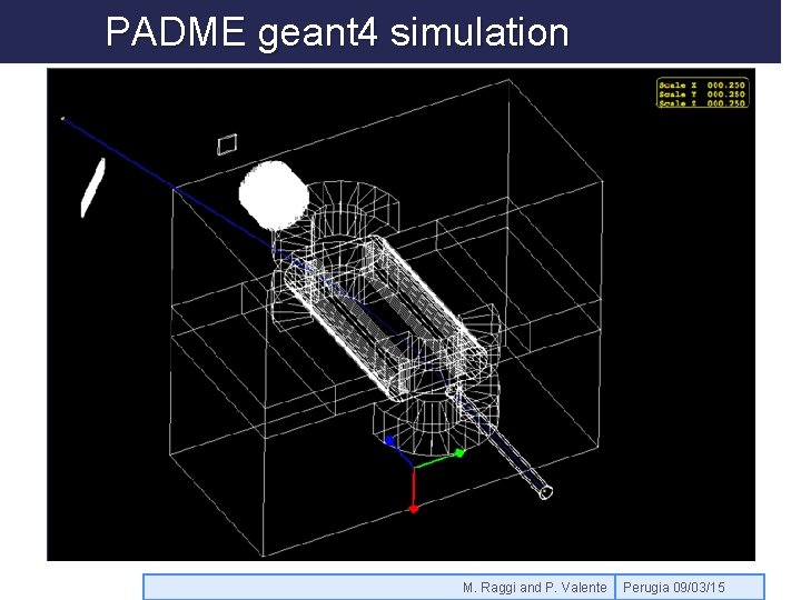 PADME geant 4 simulation M. Raggi and P. Valente Perugia 09/03/15 