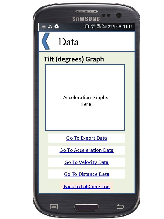 Data Tilt (degrees) Graph Acceleration Graphs Here Go To Export Data Go To Acceleration