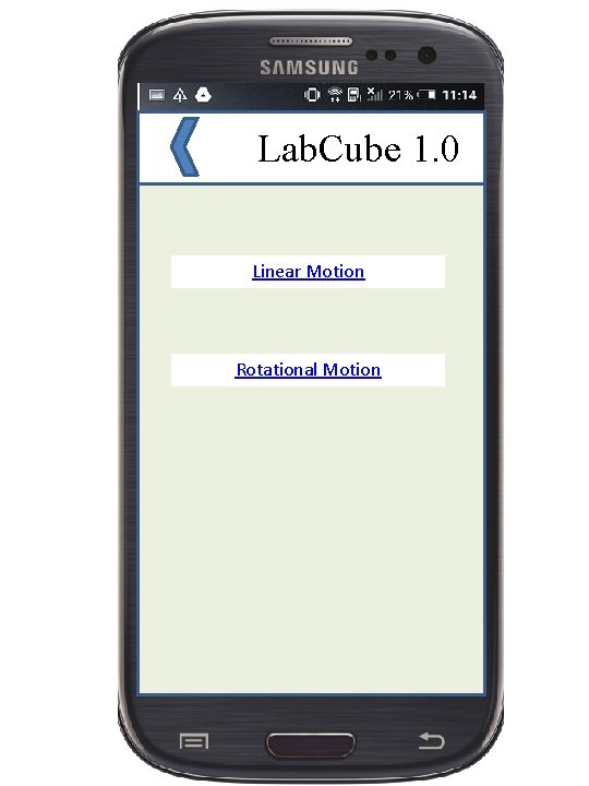Lab. Cube 1. 0 Linear Motion Rotational Motion 
