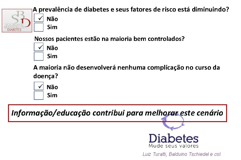 A prevalência de diabetes e seus fatores de risco está diminuindo? Nossos pacientes estão