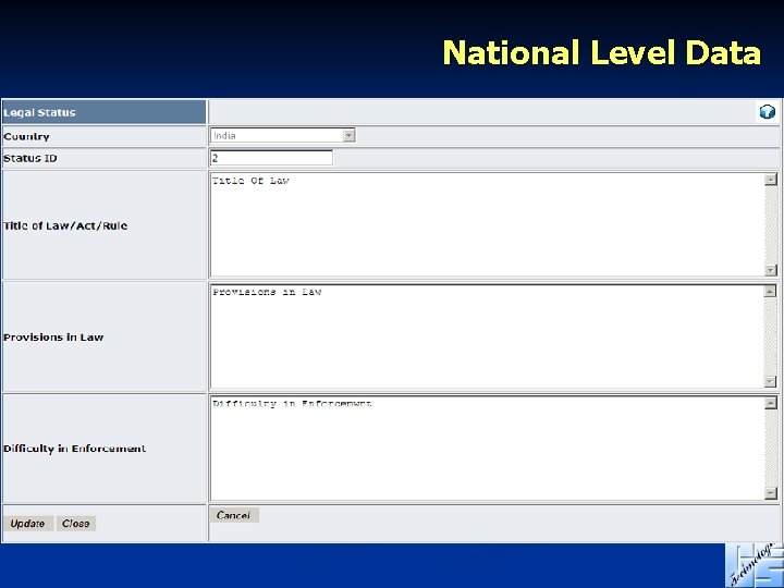National Level Data 