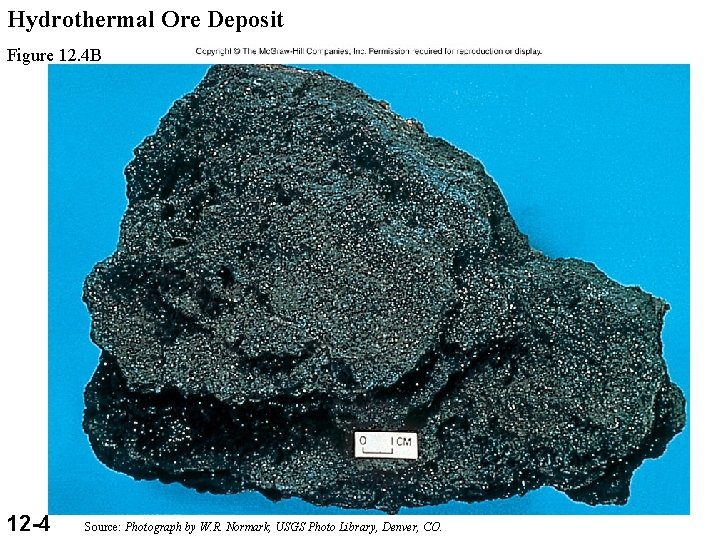 Hydrothermal Ore Deposit Figure 12. 4 B 12 -4 Source: Photograph by W. R.