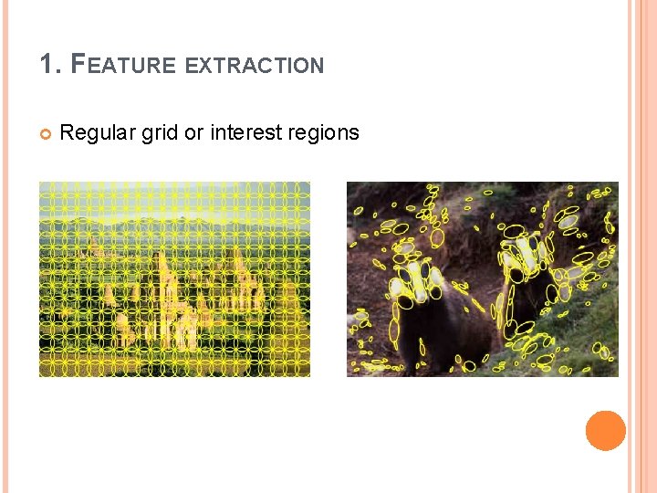 1. FEATURE EXTRACTION Regular grid or interest regions 