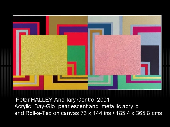 Peter HALLEY Ancillary Control 2001 Acrylic, Day-Glo, pearlescent and metallic acrylic, and Roll-a-Tex on