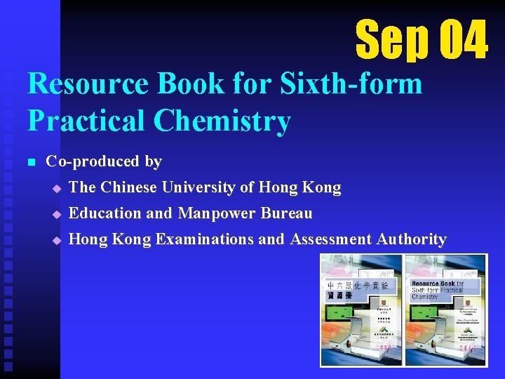 Sep 04 Resource Book for Sixth-form Practical Chemistry n Co-produced by u The Chinese