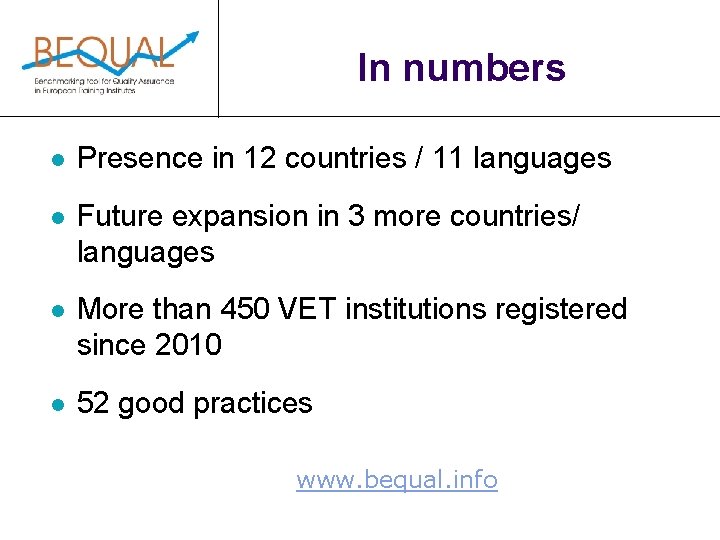 In numbers l Presence in 12 countries / 11 languages l Future expansion in