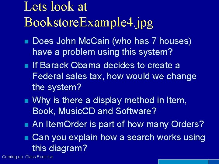 Lets look at Bookstore. Example 4. jpg n n n Does John Mc. Cain