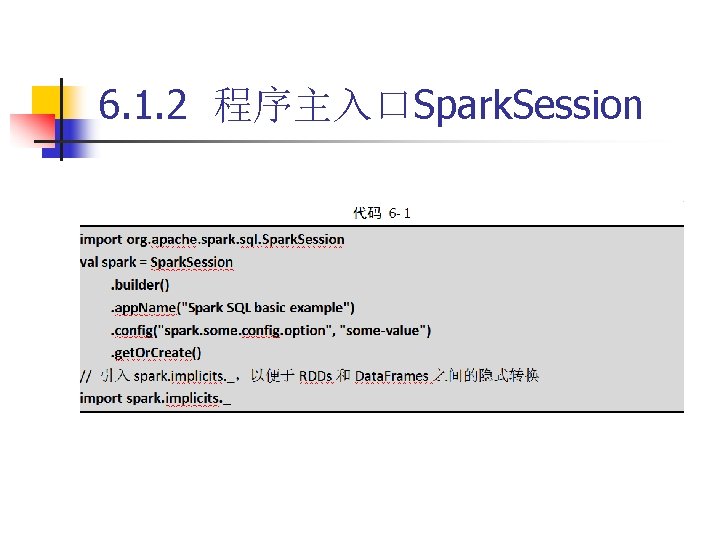 6. 1. 2 程序主入口Spark. Session 