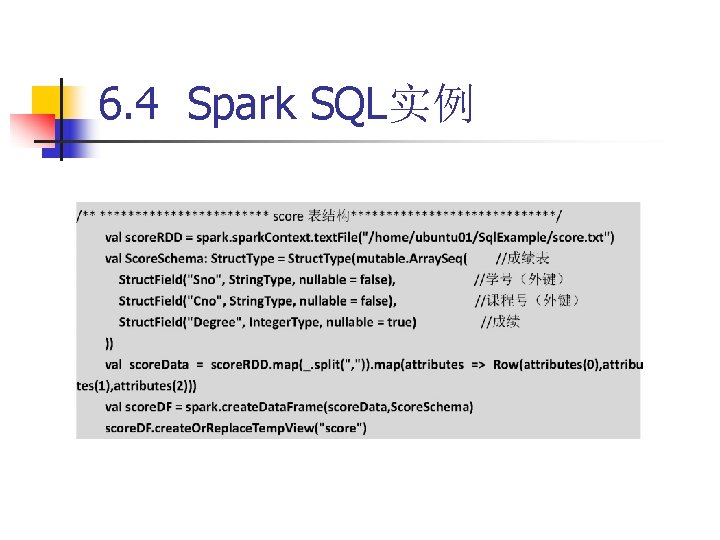 6. 4 Spark SQL实例 