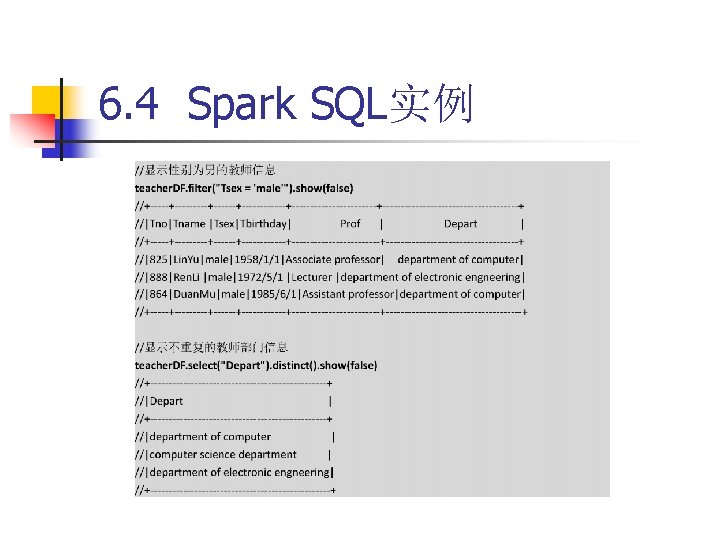 6. 4 Spark SQL实例 