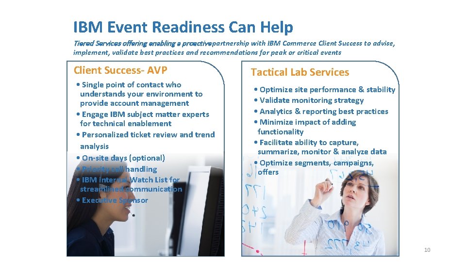 IBM Event Readiness Can Help Tiered Services offering enabling a proactive partnership with IBM