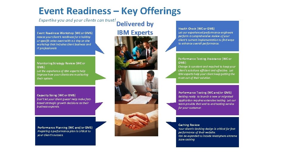 Event Readiness – Key Offerings Expertise you and your clients can trust! Event Readiness