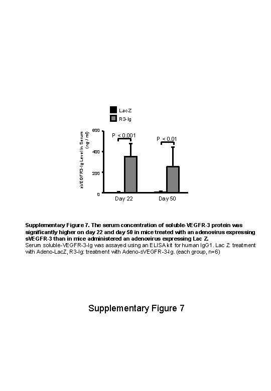 Lac Z s. VEGFR 3 -Ig Level in Serum (ng / ml) R 3