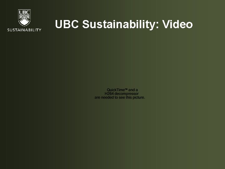 UBC Sustainability: Video 