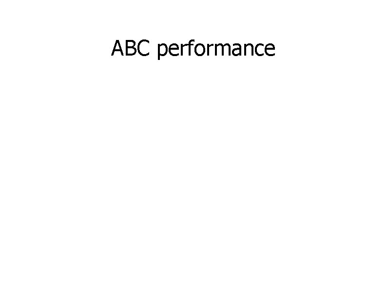 ABC performance 