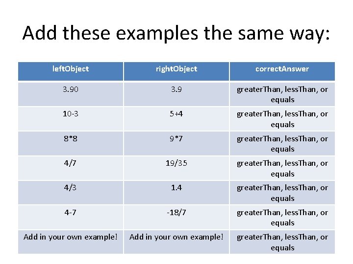 Add these examples the same way: left. Object right. Object correct. Answer 3. 90