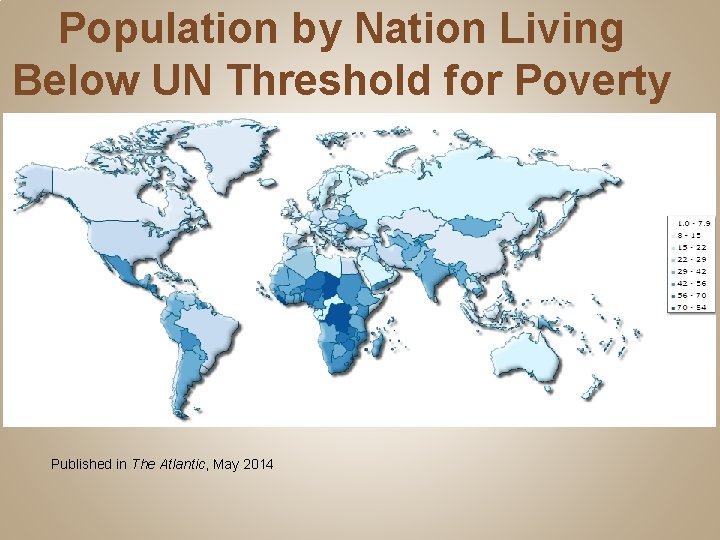 Population by Nation Living Below UN Threshold for Poverty Published in The Atlantic, May