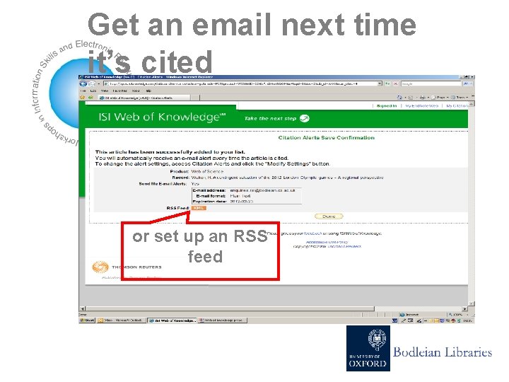 Get an email next time it’s cited or set up an RSS feed 