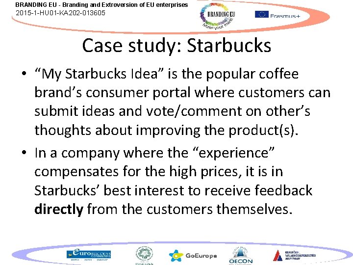 BRANDING EU - Branding and Extroversion of EU enterprises 2015 -1 -HU 01 -KA