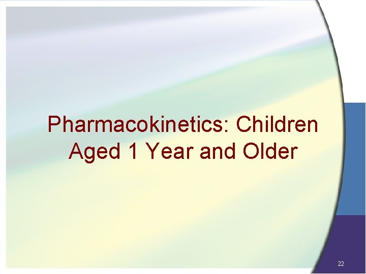 Pharmacokinetics: Children Aged 1 Year and Older 22 