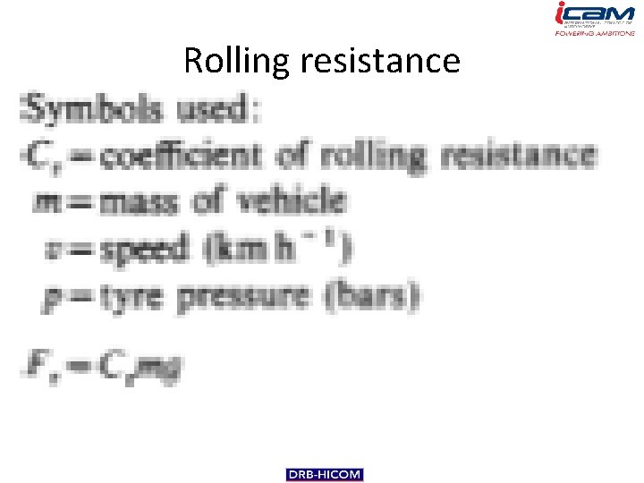 Rolling resistance 