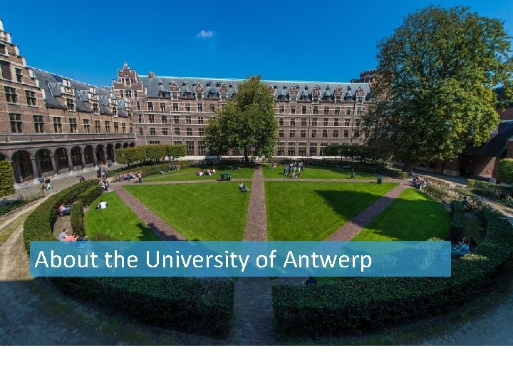 About the University of Antwerp 