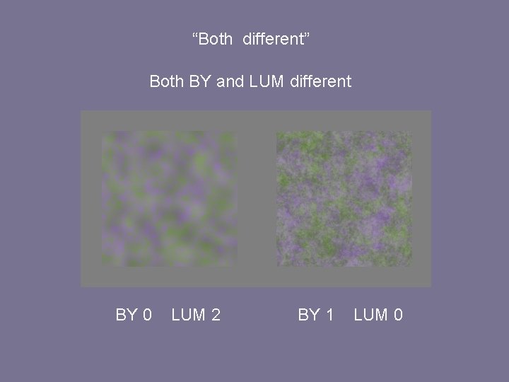 “Both different” Both BY and LUM different BY 0 LUM 2 BY 1 LUM