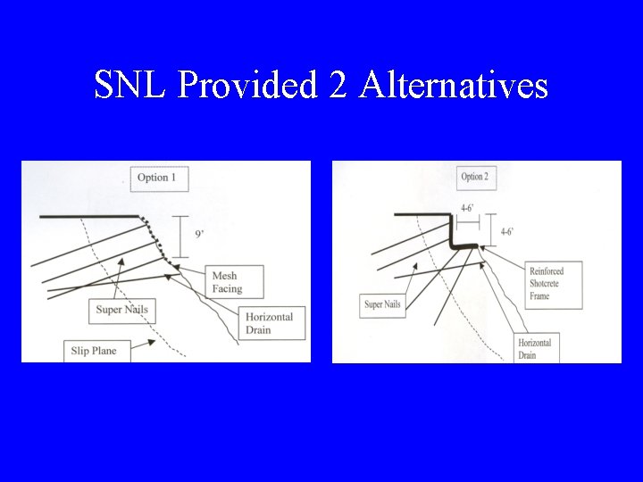 SNL Provided 2 Alternatives 
