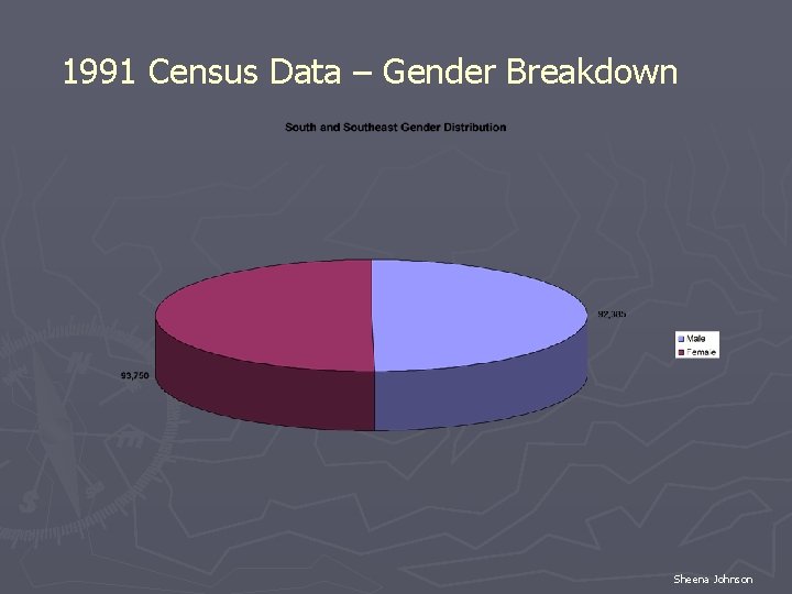 1991 Census Data – Gender Breakdown Sheena Johnson 