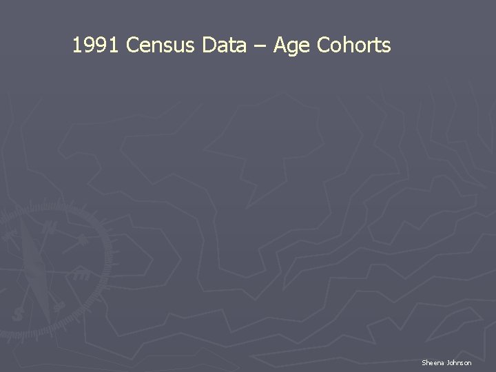 1991 Census Data – Age Cohorts Sheena Johnson 
