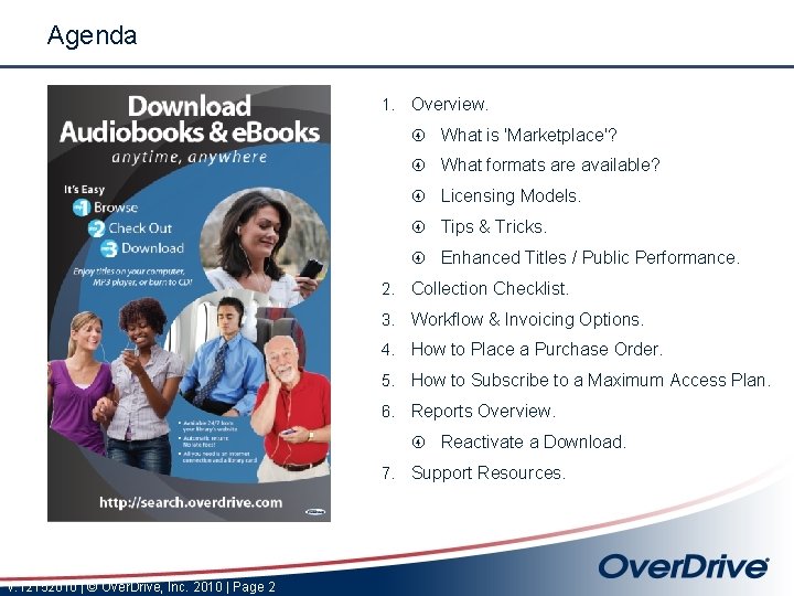 Agenda 1. Overview. What is 'Marketplace'? What formats are available? Licensing Models. Tips &