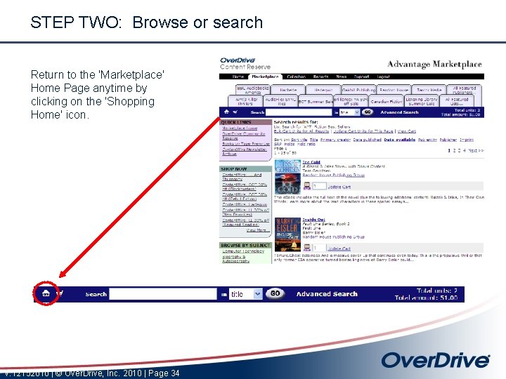 STEP TWO: Browse or search Return to the 'Marketplace' Home Page anytime by clicking