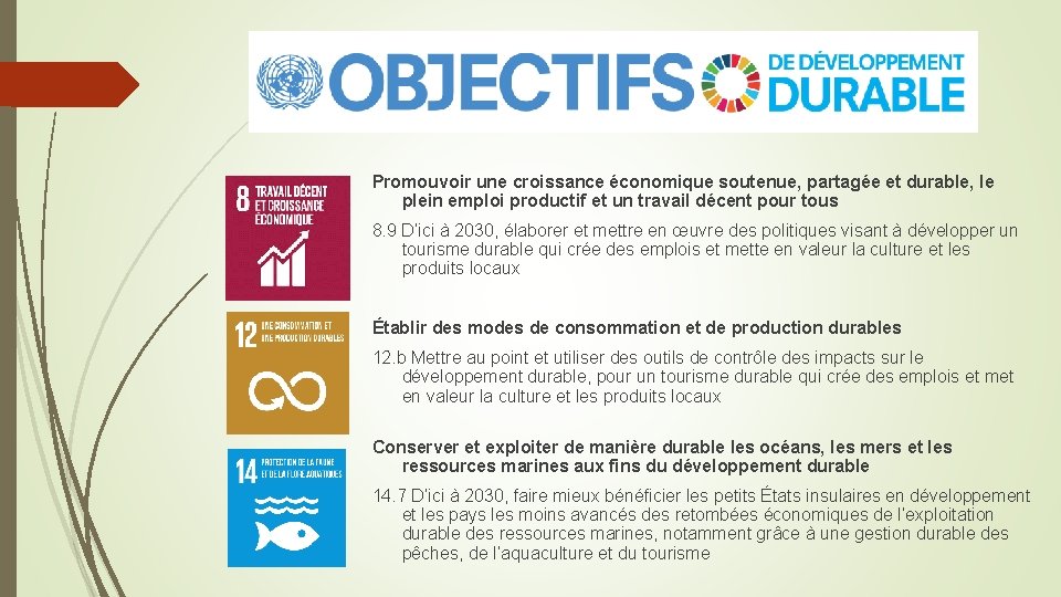 Promouvoir une croissance économique soutenue, partagée et durable, le plein emploi productif et un