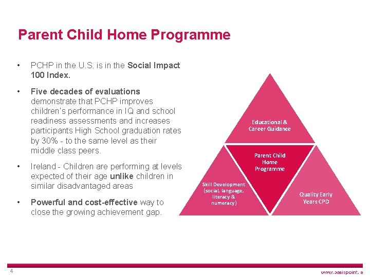 Parent Child Home Programme • PCHP in the U. S. is in the Social