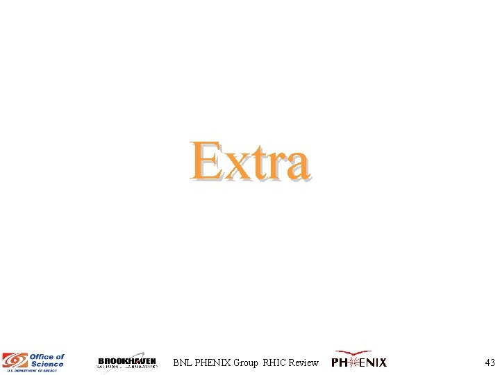Extra BNL PHENIX Group RHIC Review 43 