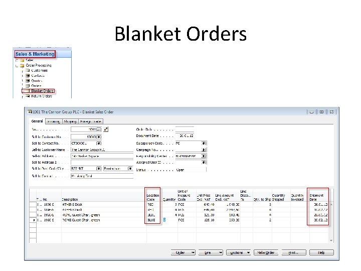 Introduction to MS Dynamics NAV VI Blanket Orders