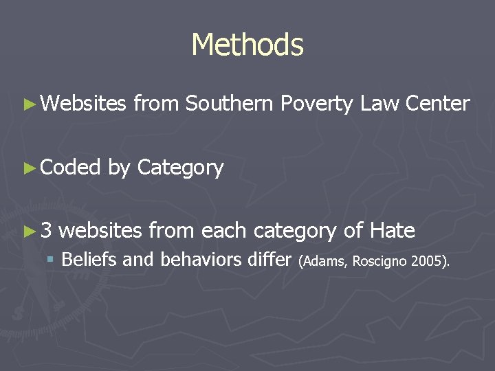 Methods ► Websites ► Coded ► 3 from Southern Poverty Law Center by Category