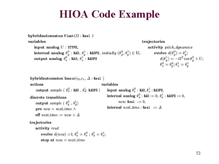 HIOA Code Example 53 