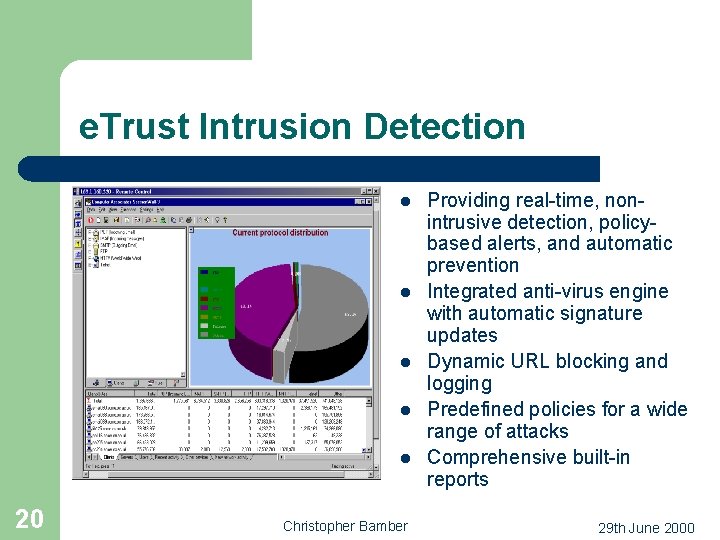 e. Trust Intrusion Detection l l l 20 Christopher Bamber Providing real-time, nonintrusive detection,