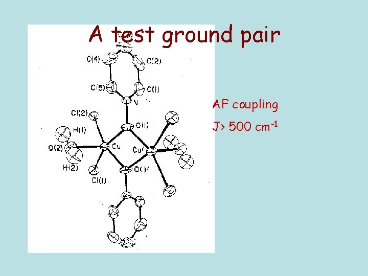 A test ground pair AF coupling J> 500 cm-1 