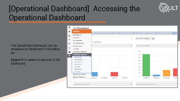 [Operational Dashboard] Accessing the Operational Dashboard The Operational Dashboard can be accessed via Dashboard