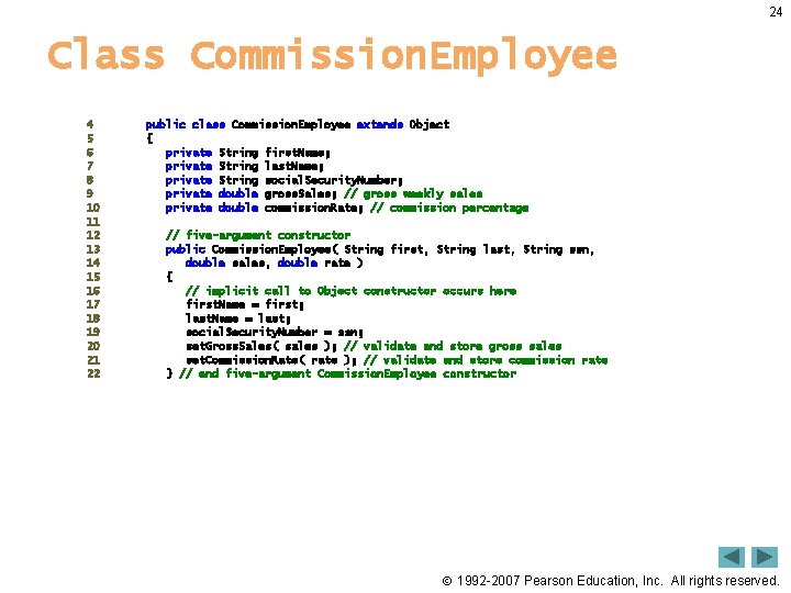 24 Class Commission. Employee 4 5 6 7 8 9 10 11 12 13