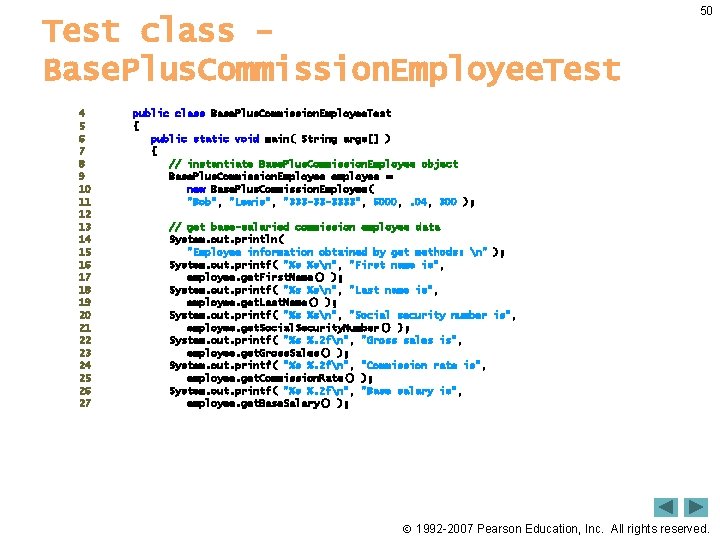 Test class Base. Plus. Commission. Employee. Test 4 5 6 7 8 9 10