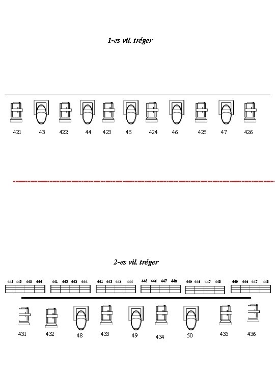  1 -es vil. tréger 421 43 422 44 423 45 424 46 425